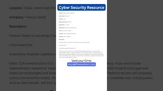 Cyber Security Resource 11-03-2023 #uaejobs #dubaijobs #hiring #dubai #job #shorts #shortvideo