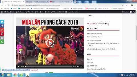 HƯỚNG DẪN CHÈN VIDEO VÀO WORDPRESS