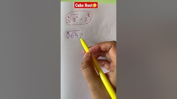 What is the cube root of 64? #math #tutor #mathtrick #cuberoot #exponents #indices #fraction