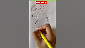 What is the cube root of 64? #math #tutor #mathtrick #cuberoot #exponents #indices #fraction