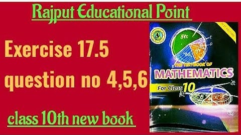 Exercise 17.5 | q no 4,5,6 | all parts | class 10th new book | sindh text book