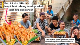 Download Lagu Bikin camilan lumpiah isi rebung, langsung kita makan rame² MP3