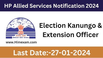 HP Allied Notification 2024:- HPPSC Shimla