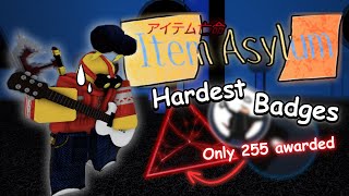 Exploring the Hardest Badges in Item Asylum
