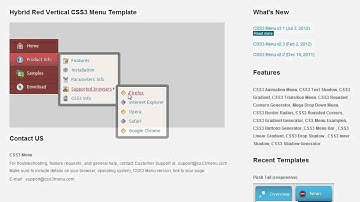 CSS3 Menu: Supports all modern devices