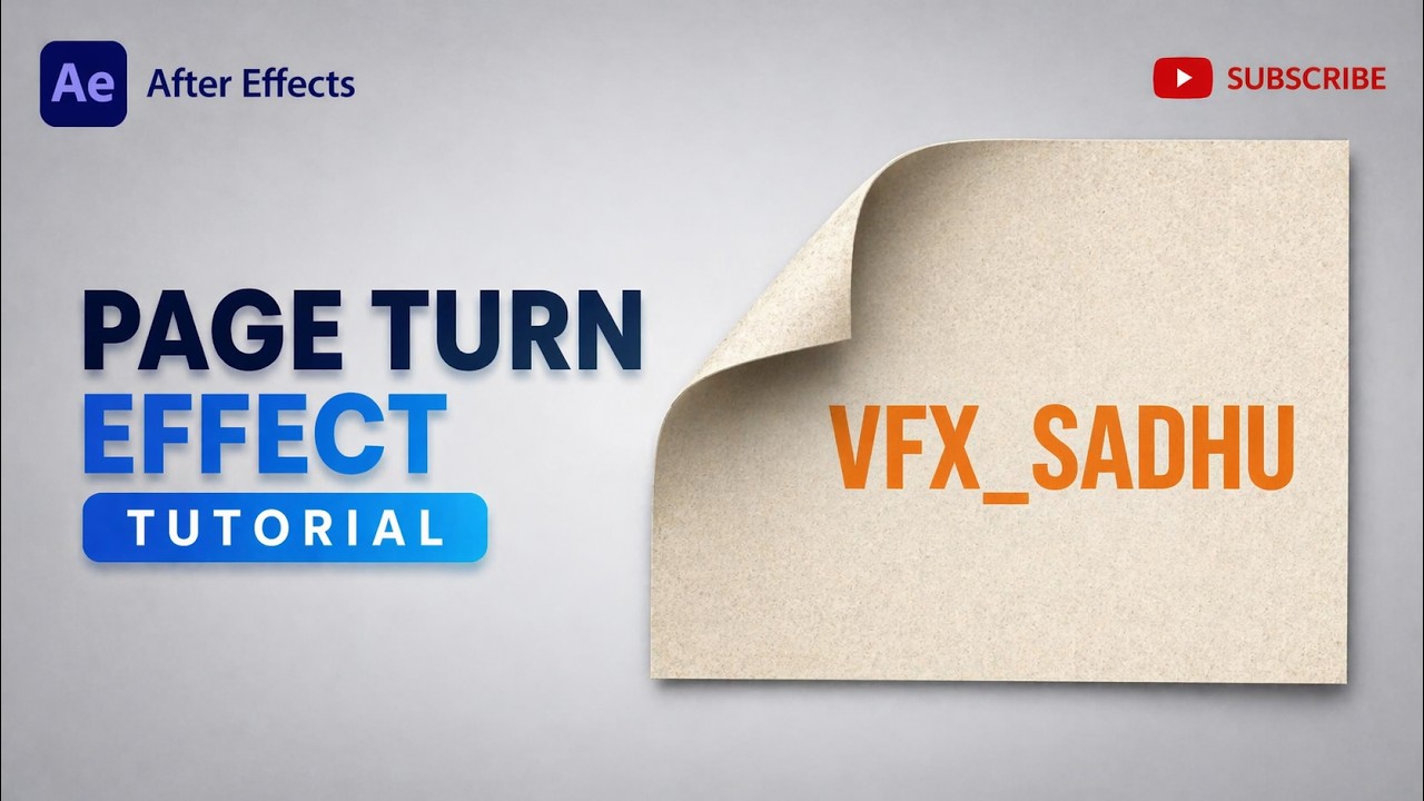 Page Turn VFX in After Effects - No Plugins Required! - YouTube