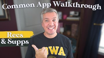 Common Application Walkthrough: Recommendation Letters & College Supplements #commonapp