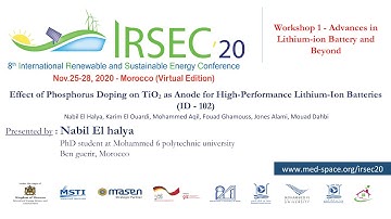 102 - Effect of Phosphorus Doping on TiO2 as Anode for High-Performance Lithium-Ion Batteries