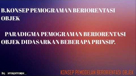 Konsep Pemodelan Berorientasi Objek