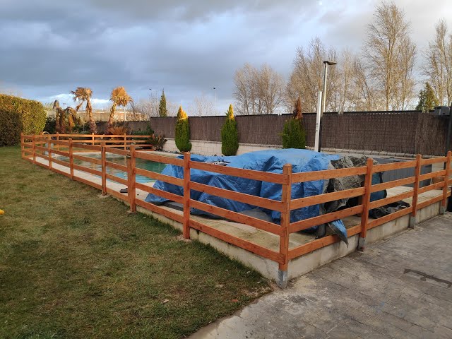 JUNZAI Valla de jardín con Punta de Lanza, Vallas Piscina, Vallas