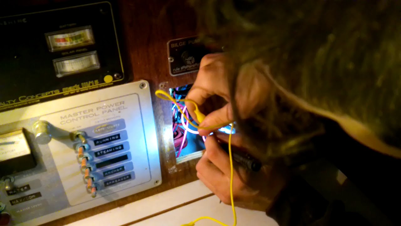 sailboat autopilot control panel wiring fix