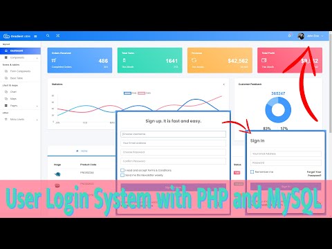 PHP | Register and Login Admin Dashboard V2