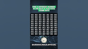 Find the 2 Different Number in just 10 seconds.