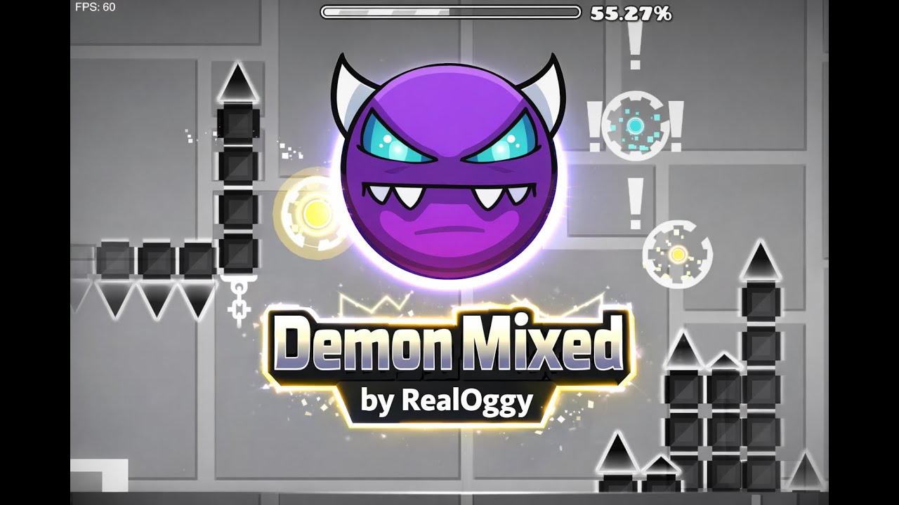 Demon mixed by RealOggy - Very Easy Demon - Geometry dash 2.2 - YouTube