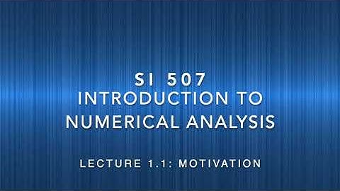 Lecture 1-1:  Motivation