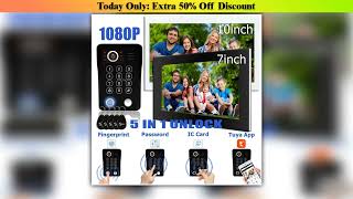 Unboxing Fingerprint 5in1 Unlock Wifi Doorbell Video Intercom System For Home Doorphone Tuya Smart•
