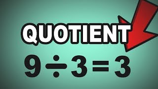 What does quotient mean example?