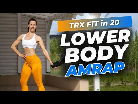 20 Min TRX Lower Body AMRAP Workout | Standing TRX Legs & Glutes Exercises