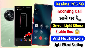 Realme C65 incoming Call Aane Per Screen Light Kaise Sat Kare | Realme C65 Notification Screen Light