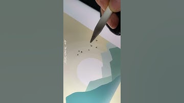 SIMPLE LANDSCAPE DRAWING IN PROCREATE (#shorts)