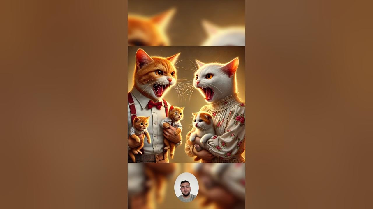 The never-ending fight of the cat couple‼️ #cat #cute #funny #meow # ...