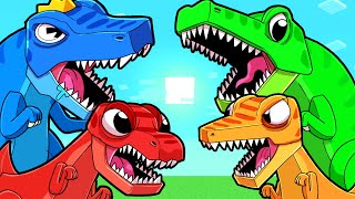 RAINBOW T-REX FRIENDS! (Dinosaur World) by Cartoon Crab | Minecraft 35,963 views 3 weeks ago 16 minutes