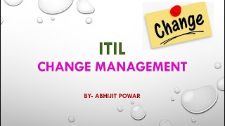 Change Management in ITIL