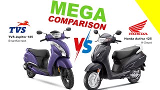 TVS Jupiter 125 vs Honda Activa 125 | MEGA COMPARISON | Bike Info