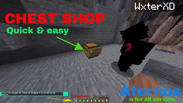 How To Make Chest Shop In Your Minecraft Aternos Server