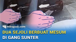 Viral! Dua Sejoli Terekam CCTV, Sedang Lakukan Tindakan Asusila Dibelakang Mobil