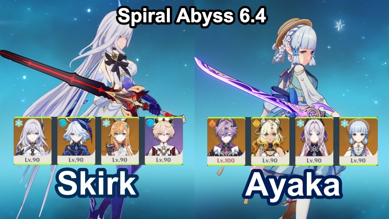 C1 Skirk & C2 Ayaka | Spiral Abyss 6.4 | Genshin Impact