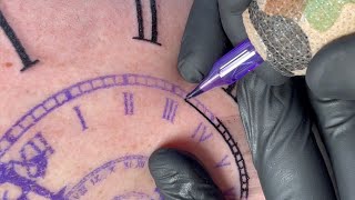 Real time comparison | Watches watercolor tattoo