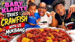 BABY KLARITY TRIES CRAWFISH 🦞 FOR THE 1ST TIME😍 *Eatz*