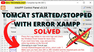 Cara Mengatasi Tomcat Tidak Bisa Start / Tidak Bisa Running Di Xampp - EDU TECHNOLOGY