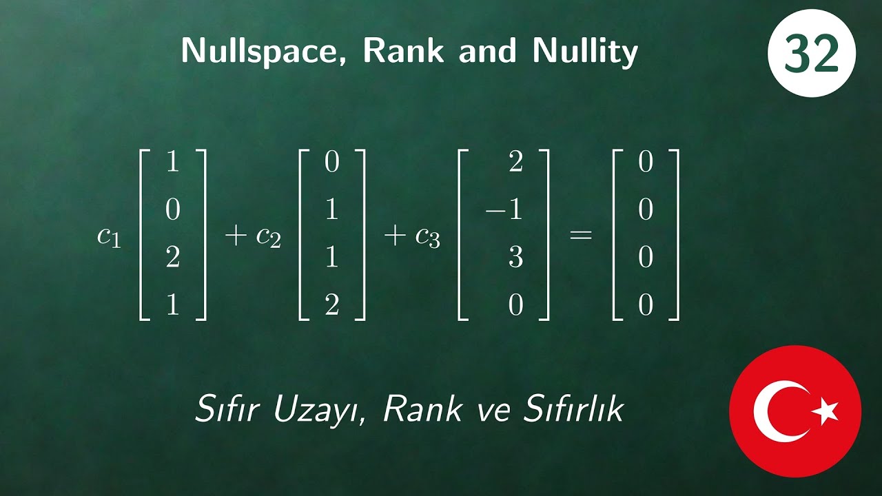 Sıfır Uzayı, Rank ve Sıfırlık
