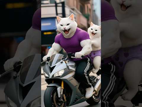 القط مياو بيفاجئ أبوه بموتوسيكل جديد بدل اللي باظ ولكن النهاية كانت صادمة Cat Ai Shorts