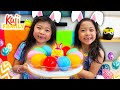 Easter Egg Spin Wheel Challenge! Emma and Kate Family Fun