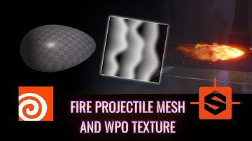 VFX Fire Projectile 3D Mesh and Substance WPO Texture