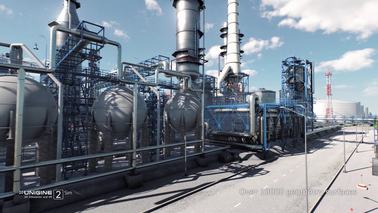 3d graphics download Oil Refinery: Industrial BIM Demo | Powered by UNIGINE 2