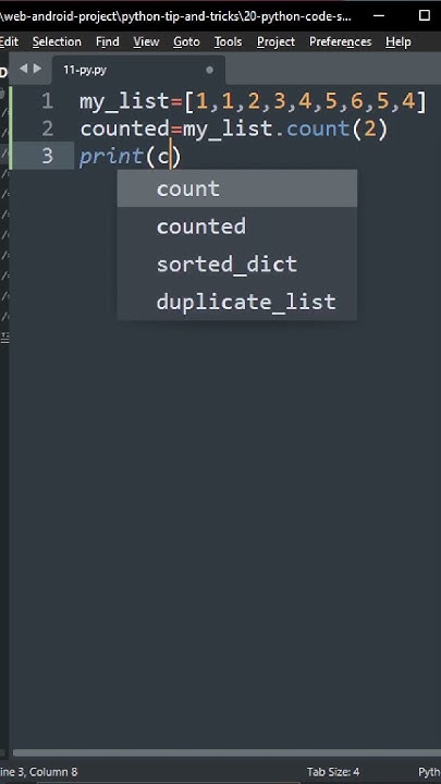 #9 Checking occurences of an item in a list | python tip and tricks # ...