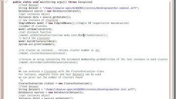 WEKA API 19/19: Clustering in WEKA