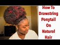 How To Drawstring Ponytail on Natural Hair | Retro Puff