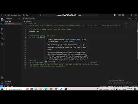 Create a List of the First 10 Square Numbers Using a For Loop in Python