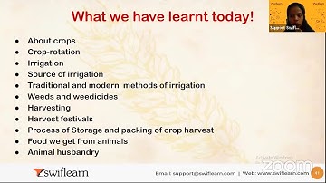 Crop Production and Management | Irrigation | Class 8 Science | Online Class | Swiflearn - Session 2