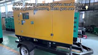 Caterpillar trailer-mounted diesel generator set