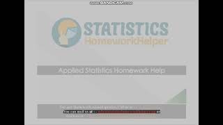 Applied Statistics Homework Help