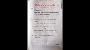 6th class SA1 General Science exam question paper 2023 TS