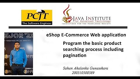 Program the basic product searching process including pagination