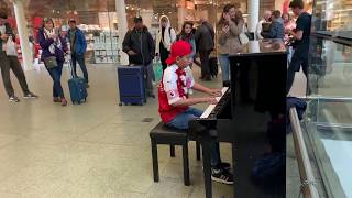 Crowd Demands Encore As Man Misses Train in Queen Bohemian Rhapsody Piano Epic Cole Lam 12 Years