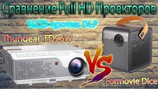 Сравнение DLP и 1LCD Full HD проекторов ThundeaL TD96W и Xiaomi Formovie Dice Разница в картинке